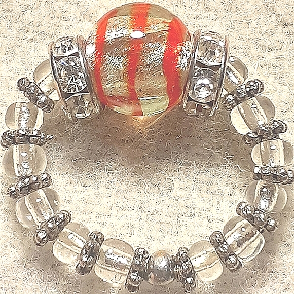 4 for $25- Handmade Glass Jewelry Harlequin Set. - Picture 3 of 11